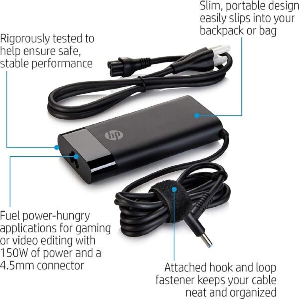 HP Laptop Charger 150W – Blue Pin – Original - Image 2